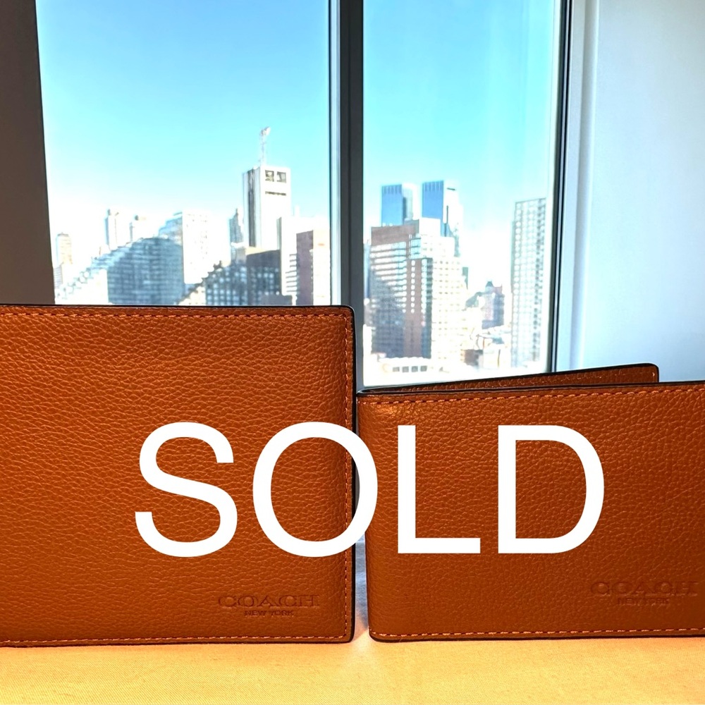 Coach Men’s Brown Leather Bifold Wallet w/ Removable ID Passcase